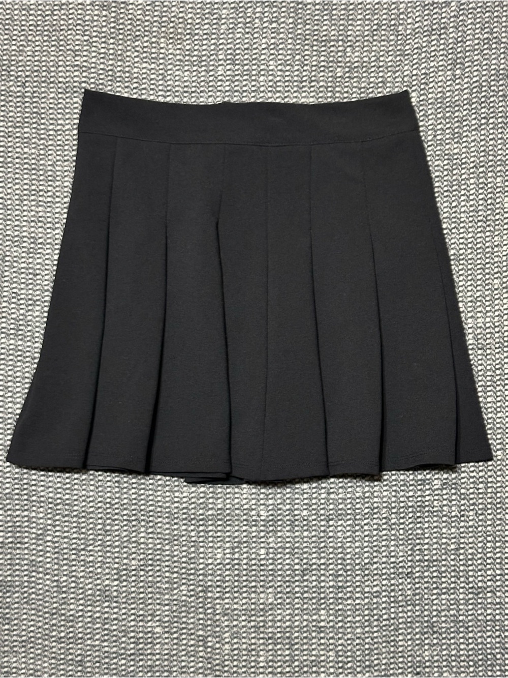 Blue Rain Black Pleated Skater Skirt